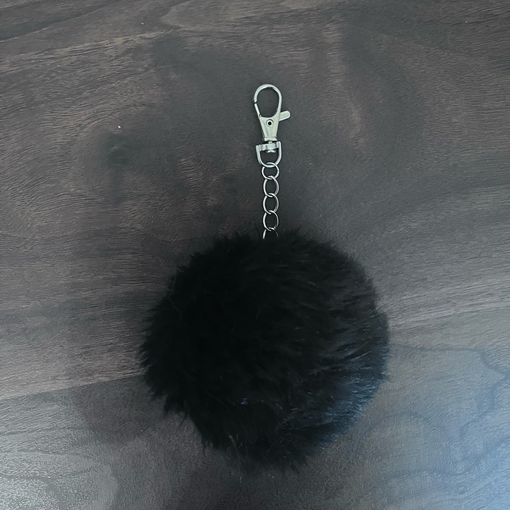 Faux Fur Pom Pom Keychain
